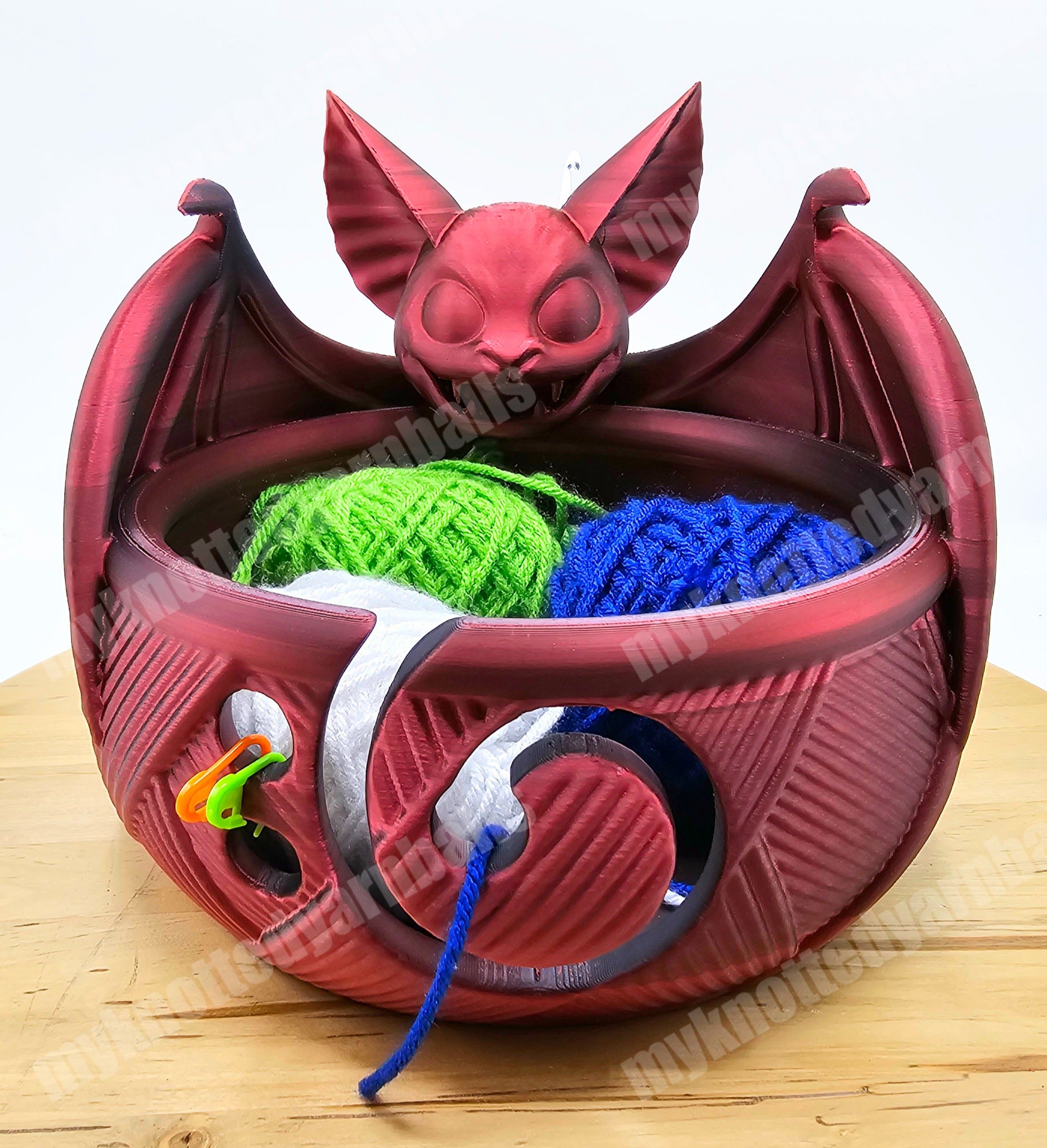 Vampire Bat Yarn Bowl - Yarn Storage - High Quality Knitting or Croche